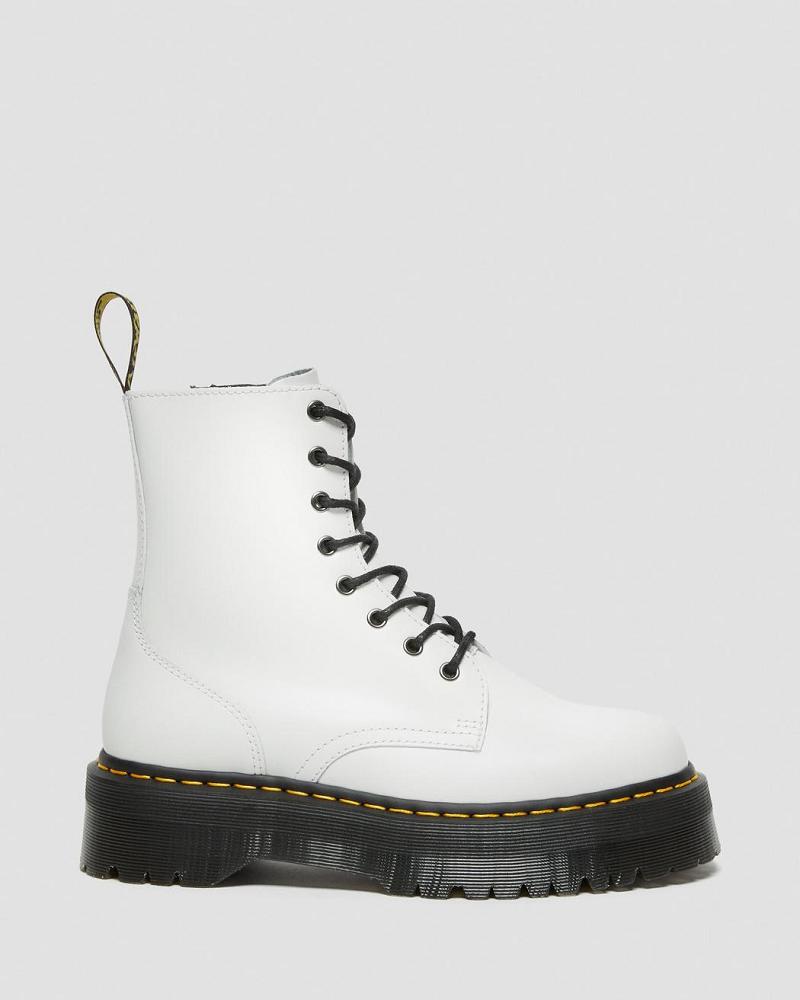 Botas Plataforma Dr Martens Jadon Smooth Cuero Hombre Blancos | MX 250VRW